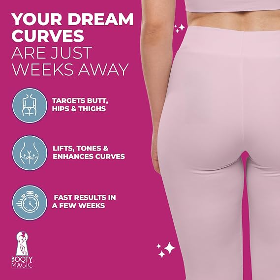 Booty Magic Butt Enhancement Pills - 2 Months Supply of Booty Pills, Bum Pills for Bigger, Rounder, Volumized Butt with Maca Root Extract, Fenugreek Extract