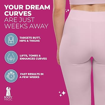 Booty Magic Butt Enhancement Pills - 2 Months Supply of Booty Pills, Bum Pills for Bigger, Rounder, Volumized Butt with Maca Root Extract, Fenugreek Extract