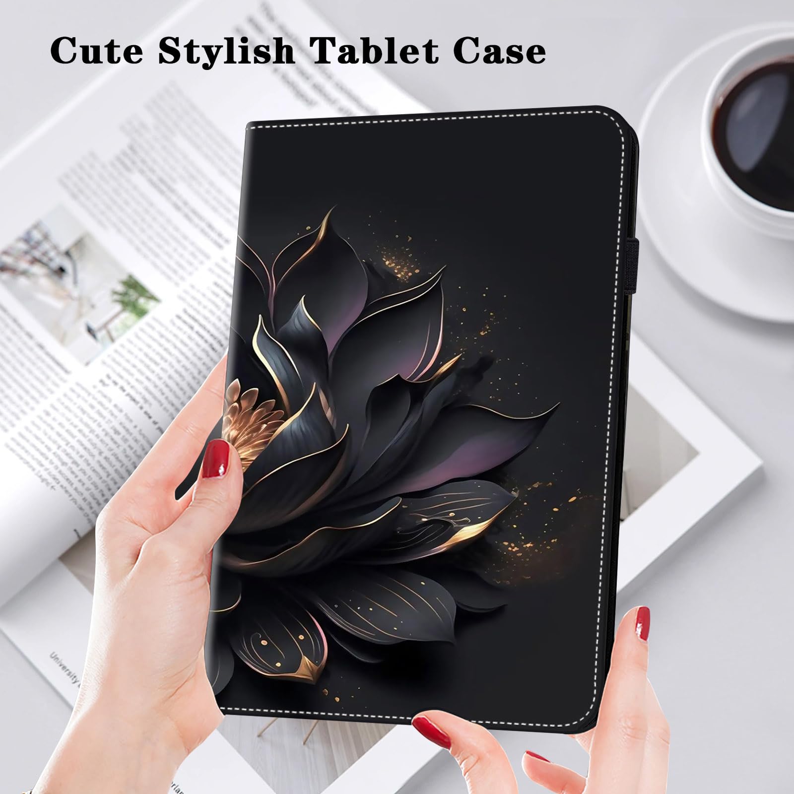 Coque pour Samsung Galaxy Tab S7 FE 2021 Étui de Protection 12,4" avec Film de Protection d'écran et Stylet Ultra Mince avec Fonction Support Flip Cover PU Cuir Samsung Tab S7 FE Case Violet