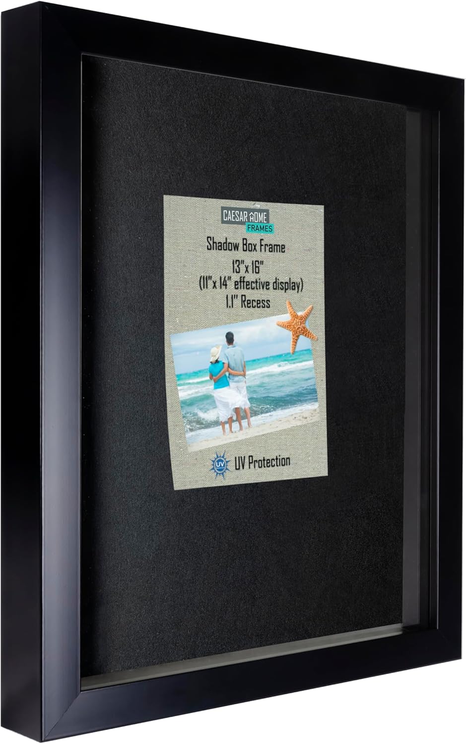 Shadow Box Display Frame with 2 Backgrounds and UV Protection, Multiple Sizes (16x20)