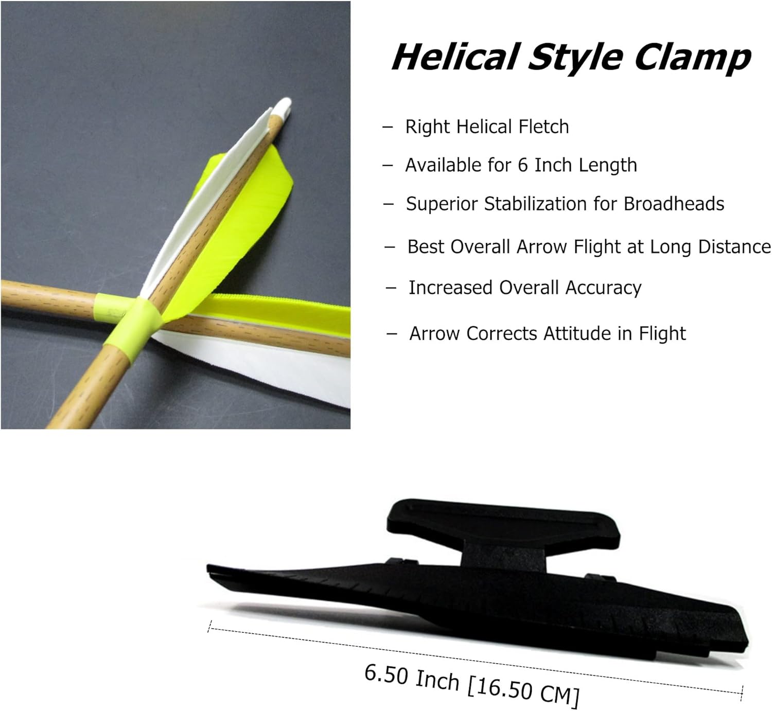 Fletching Jig with Straight Helix Clamps Adjustable Fletch Tool Feather Stick Kit for DIY Repair Arrows Bolts (Black)