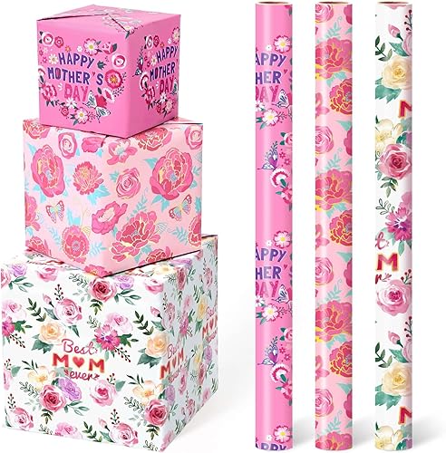 Vista 20 de WERNNSAI Rollos de papel de regalo para perros - 3 rollos de 17" x 120" Rollos de papel de regalo para perritos Papel de regalo para cachorros