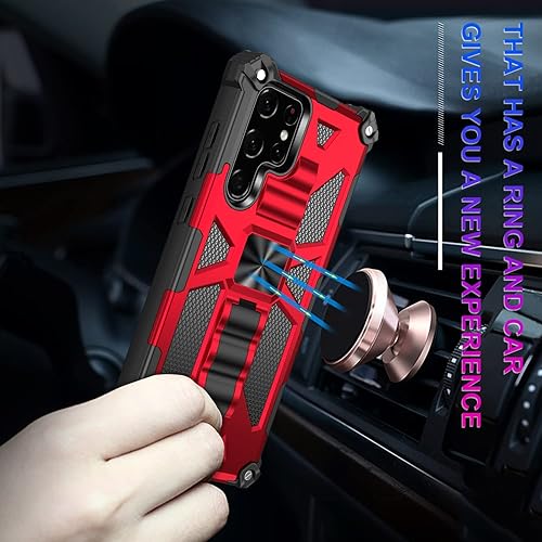 Miniatura 7 de Asuwish Funda para Samsung Galaxy S22 Ultra 5G con protector de pantalla de vidrio templado y accesorios para celular, función atril, protección de