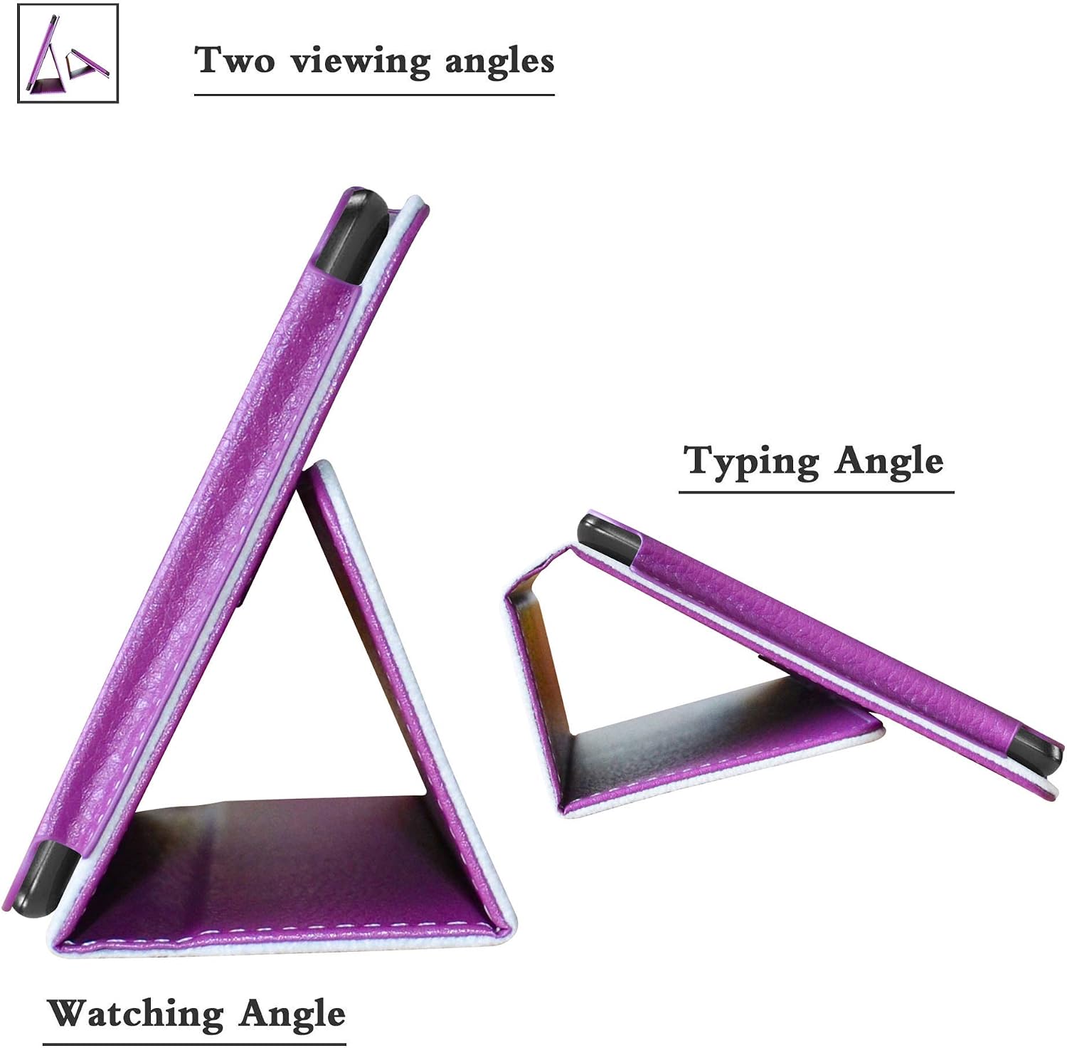 Bige for Vankyo MatrixPad Z4 Case,MatrixPad Z4 Pro Case,PU Leather Folio 2-Folding Stand Cover for 10.1" Vankyo MatrixPad Z4 /Z4 Pro 10 inch Tablet,Purple