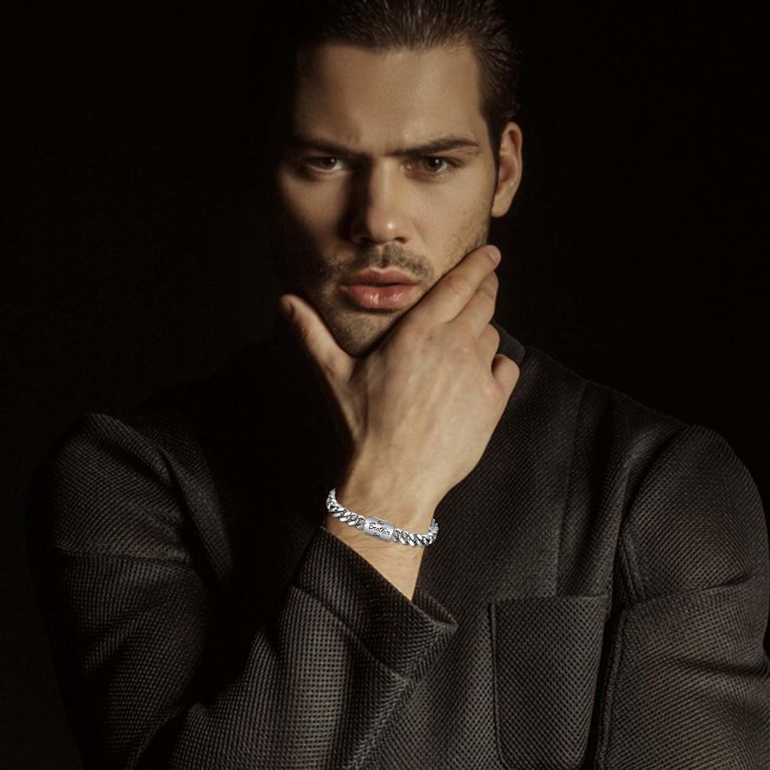 Cuban Bracelet Stainless Steel Bracelet Gifts for Son Grandson Nephew Brother Dad Husband Uncle Grandpa Boyfriend, Easter Graduation Christmas Valentines Fathers Day Birthday Gifts for Boys Him Men - Image 6