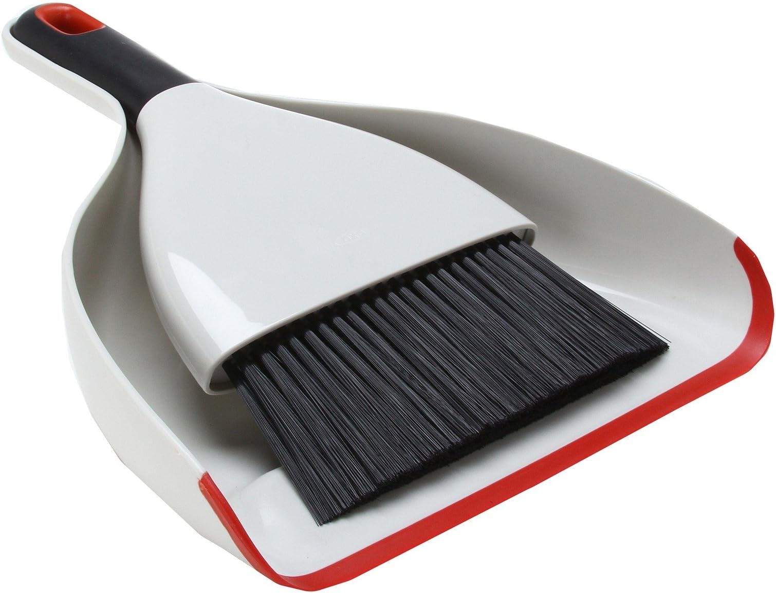 Good Grips Dust Pan And Brush, 12 X 9, 2" Handle, Plastic, White