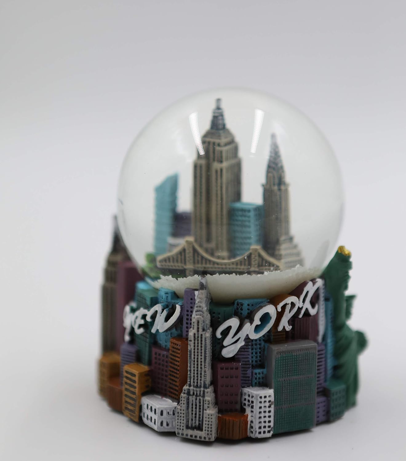 ZIZO New York City Empire State Snow Globe Capture The Magic of NYC Christmas Snowglobe Skyline Water Globe Landmarks Including Statue of Liberty, Empire State Building, Brooklyn Bridge 3 1/2 inches