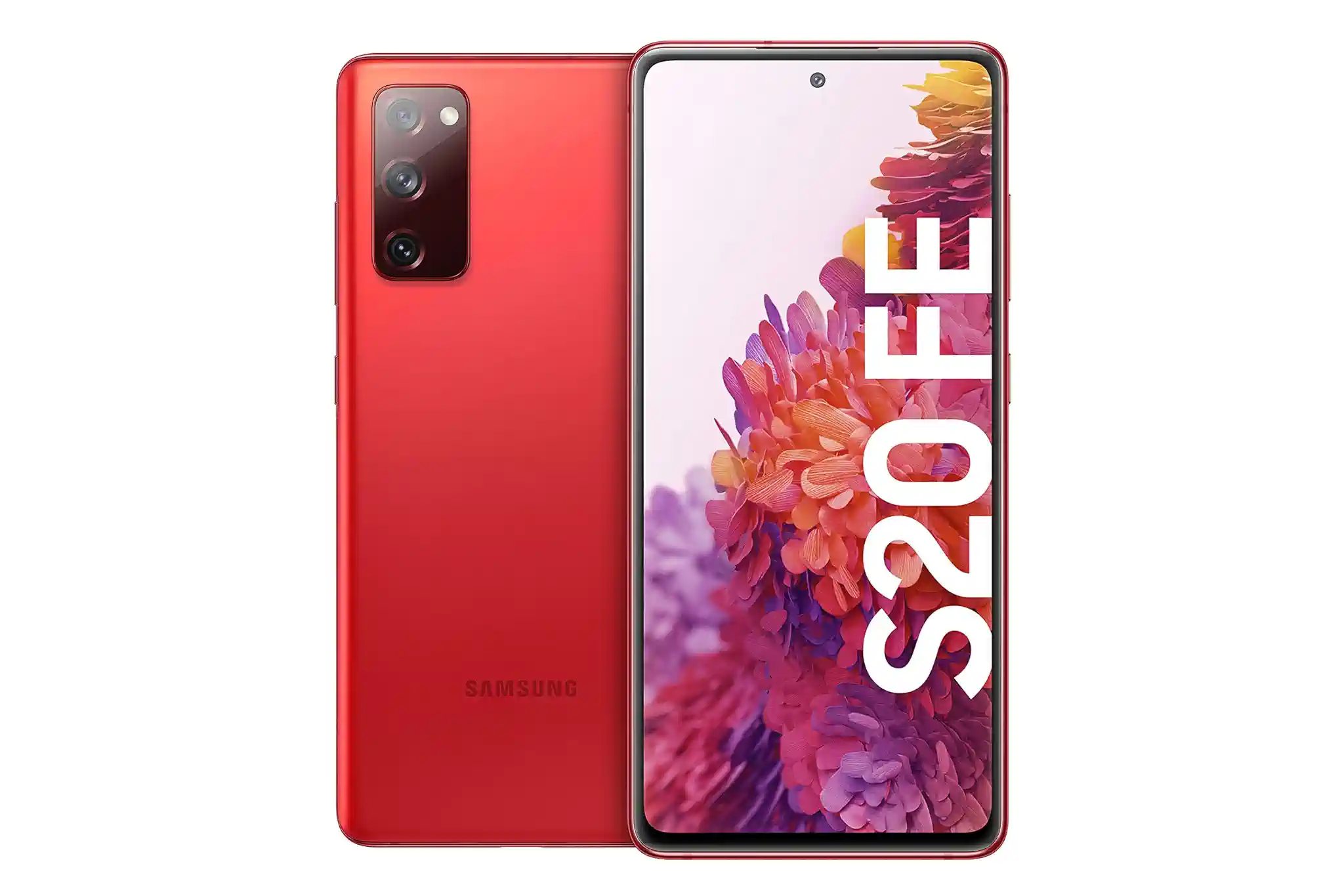 Samsung Galaxy S20 FE, Android Smartphone ohne Vertrag, 6,5 Zoll Super AMOLED Display, 4.500 mAh Akku, 128 GB/ 6 GB RAM, Handy in Rot inkl. 36 Monate Herstellergarantie [Exklusiv bei Amazon]