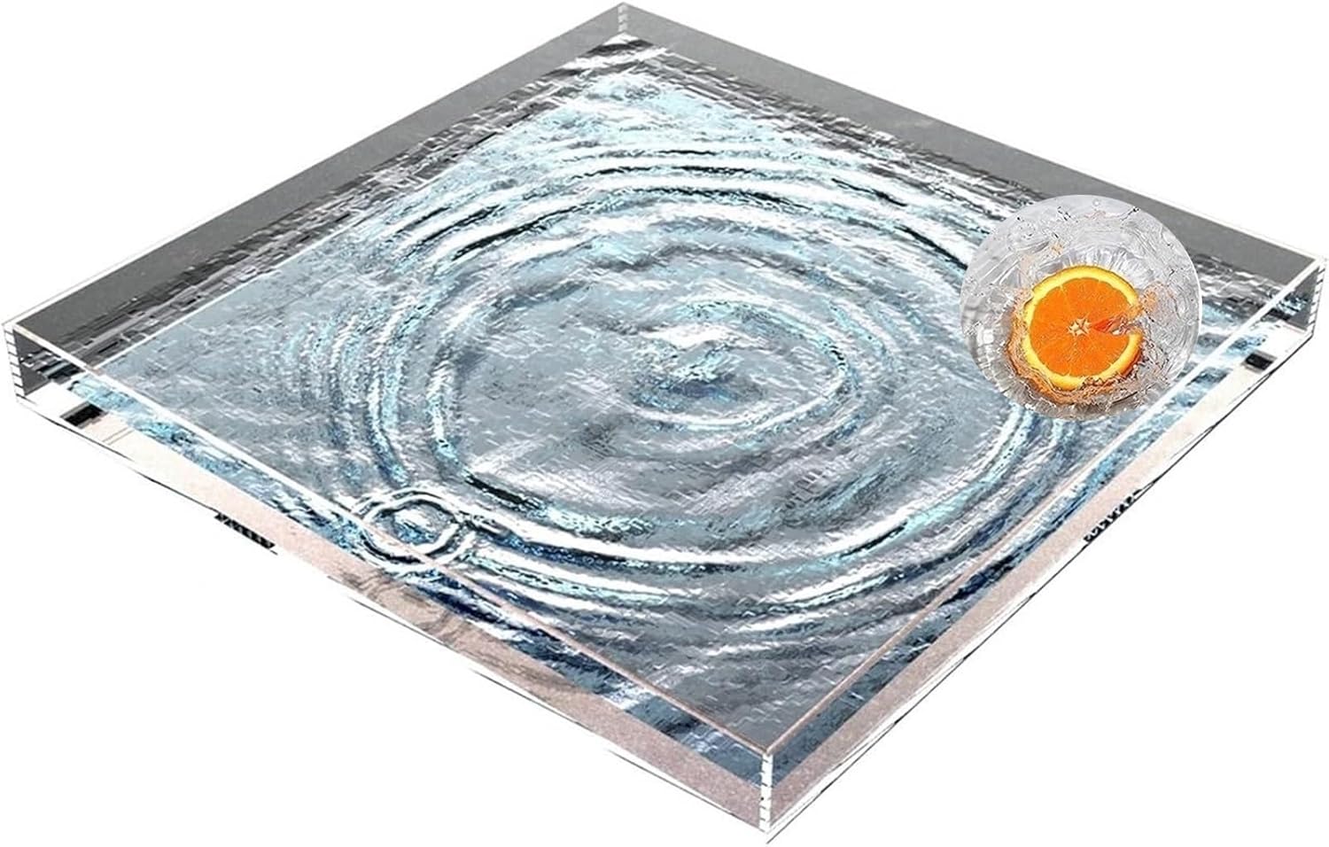 アクリルフローティング写真小道具撮影トレイ、ディスプレイショーケース、透明浅水タンク、ポータブル食品化粧品収納ボックス高さ5cm/1