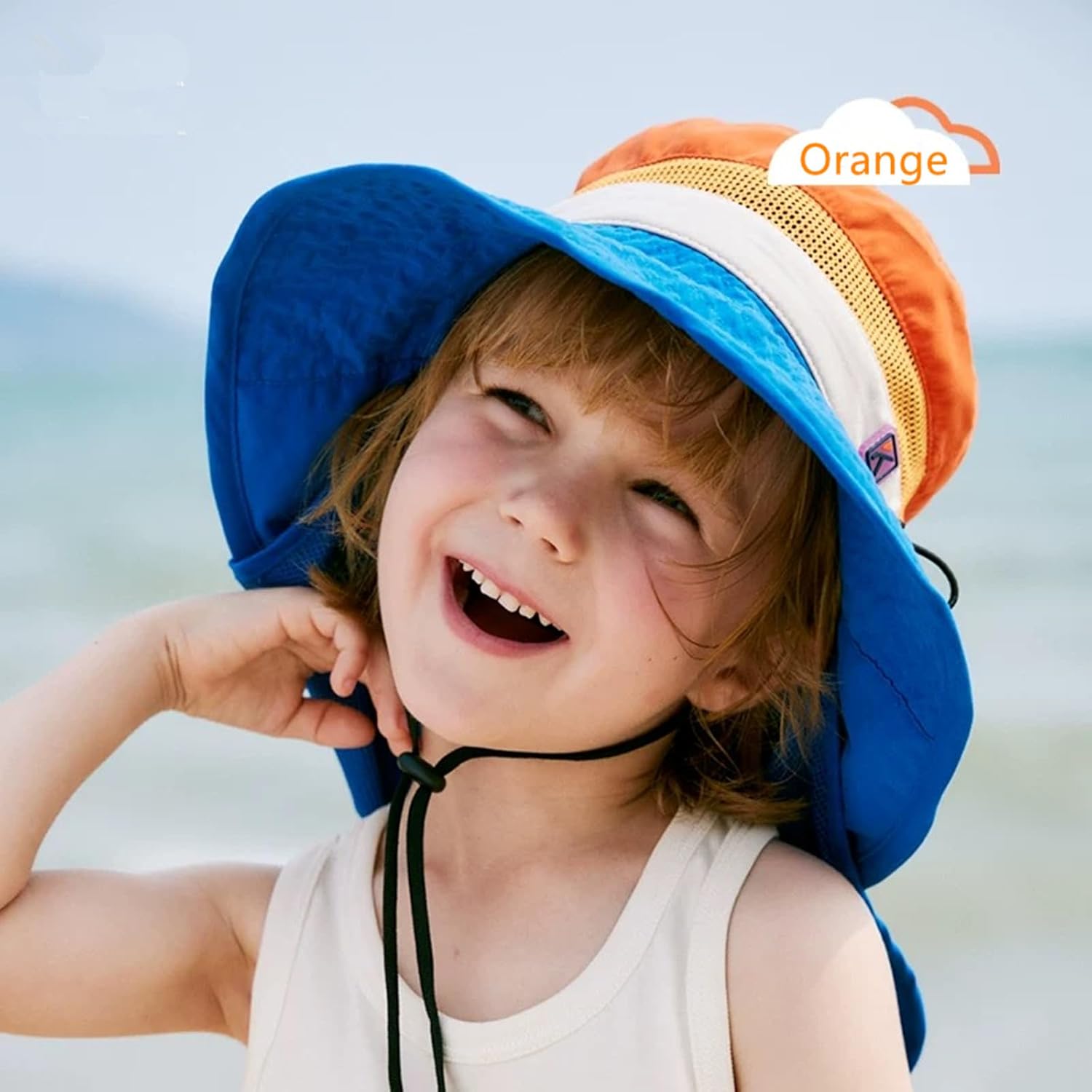 Summer Kids Sun Hat Adjustable Boys Grils Fishing Hat Breathable Protection Outdoor Beach Hat with Neck Flap 2-8Years Old - Image 8