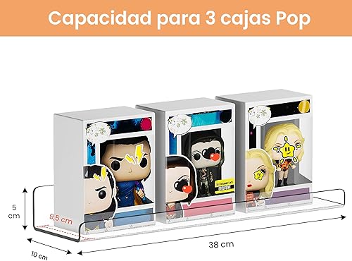 Miniatura 3 de upsimples Paquete de 10 estantes acrílicos organizadores de pared y almacenamiento, estante de exhibición de 15 pulgadas para figuras, autos