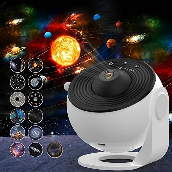 Star Projector, Planetarium Projector Galaxy Projector for Bedroom, 360 Degree Rotation Galaxy Night Light, Large Projection Area with 4K Replaceable 13 Galaxy Discs Kids Adults