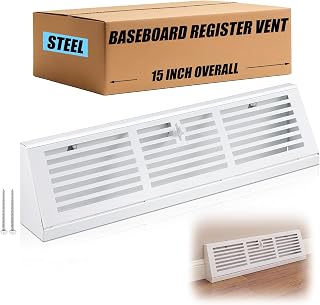 Yaocom 15 Inch White Baseboard Vent Cover