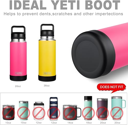 Miniatura 5 de VGHNQ Funda de silicona para botellas de agua YETI, Owala, bota inferior para YETI de 26 36 onzas, cubierta de bota para Owala de 32 onzas,