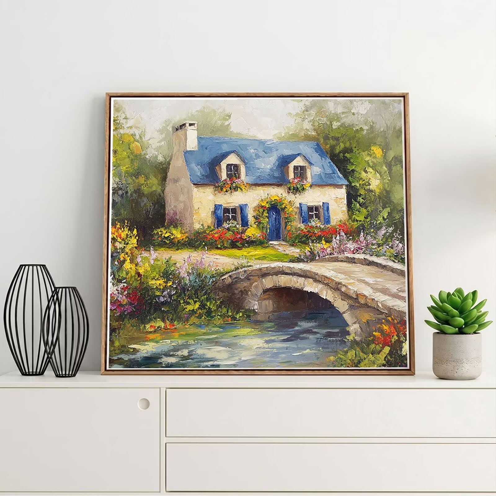 Diamond Painting Adulti, Giardino Diamond Painting Kit Completo, 5D Pittura Diamante Bambini Attività Manuale Creativa e Idea Regalo, Diamantini Crystal Art Tela Fai Da Te Kit 70x70cm Retro FX#733