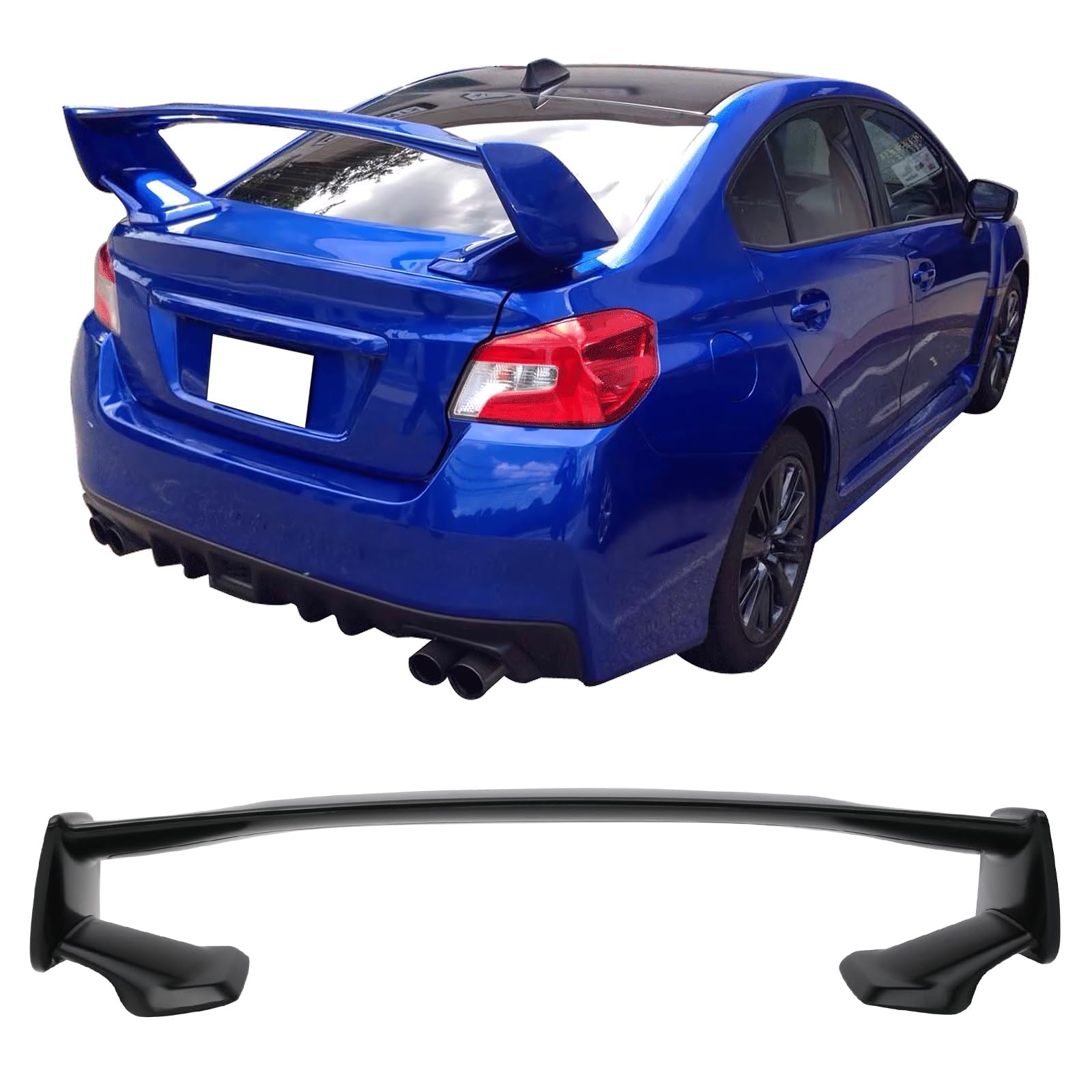 Trunk Spoiler Compatible with 2015-2021 Subaru WRX & STI, Factory Style ABS Rear Deck Lip Wing by IKON MOTORSPORTS
