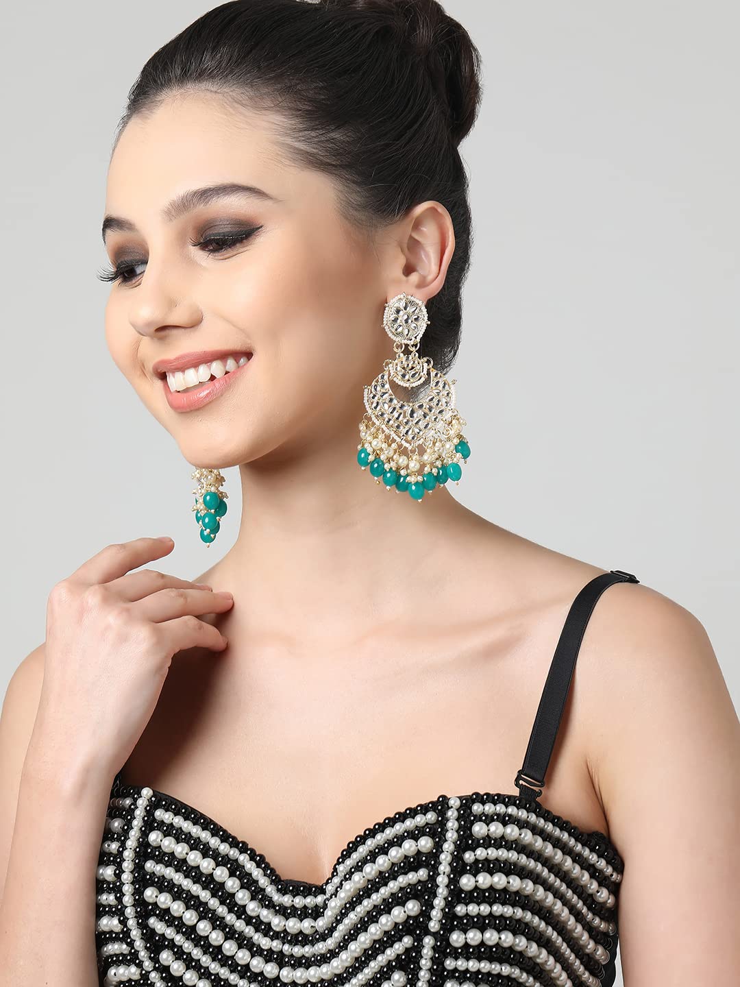 Kundan & Dangle Earring For Women-ZPFK11017