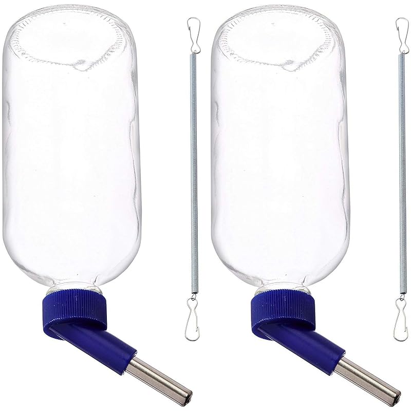 Bebedouro de Garrafa de Vidro para Aves Lixit, Transparente, 480 mL, Pacote com 2
