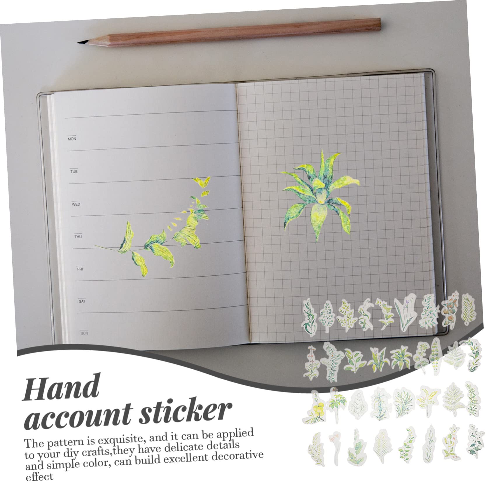 408piezas Pegatinas Decorativas De Plantas Adhesivas Para Scrapbooking y Manualidades Para Álbumes y Diarios