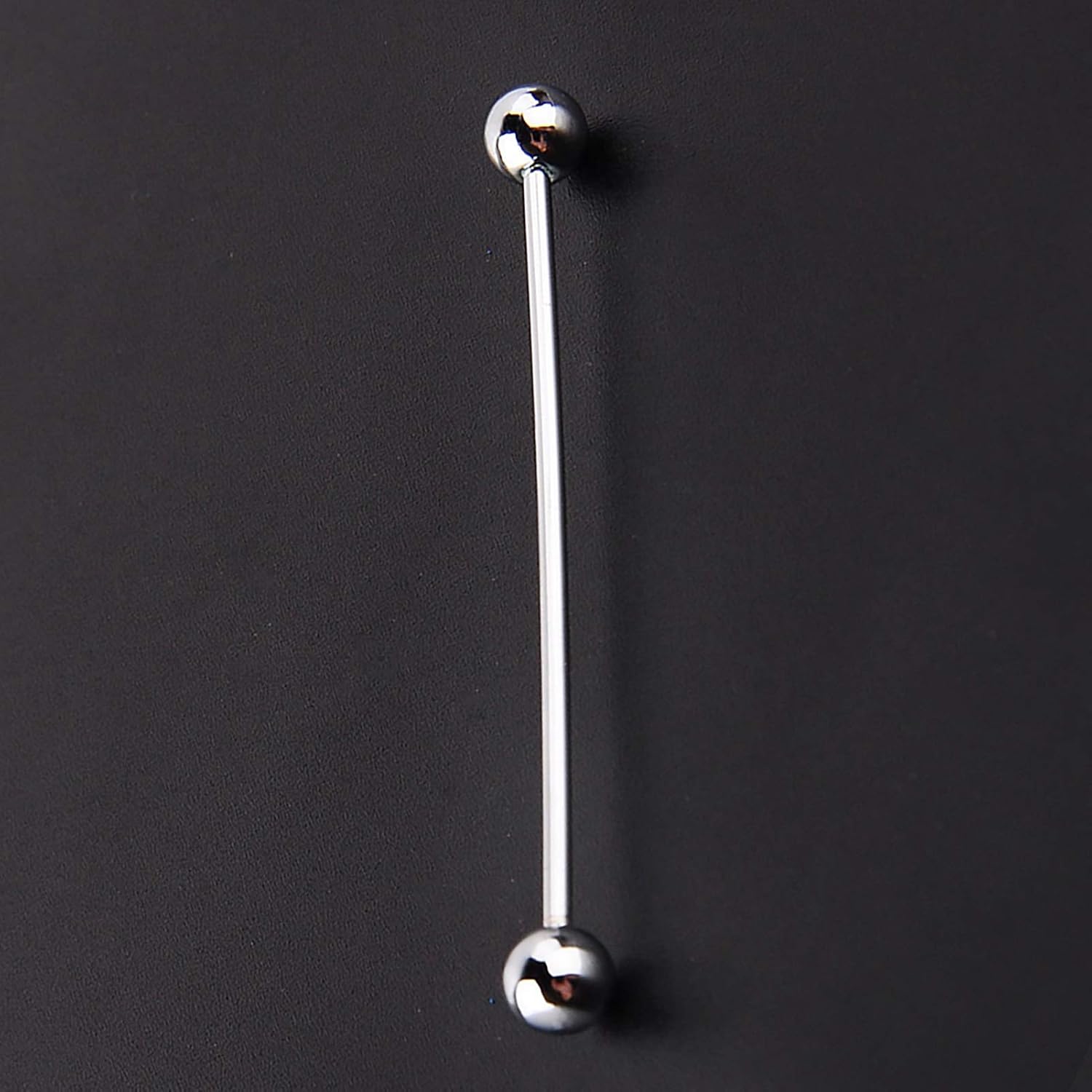 Men Silver Plated Tone Steel Collar Tie Pin Stud Barbell Bar Clip Clasp Brooch - Unique Shape Design, Hand Feel, Great Wedding and Birthday Party, Decor Shirt Collars