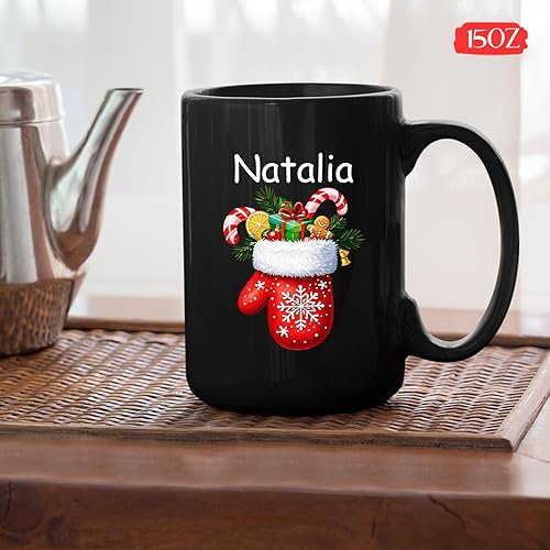 Vista 66 de Taza de café de Navidad personalizada con muñeco de nieve, taza de cerámica de Navidad, taza de Navidad personalizada con nombre, taza de Navidad