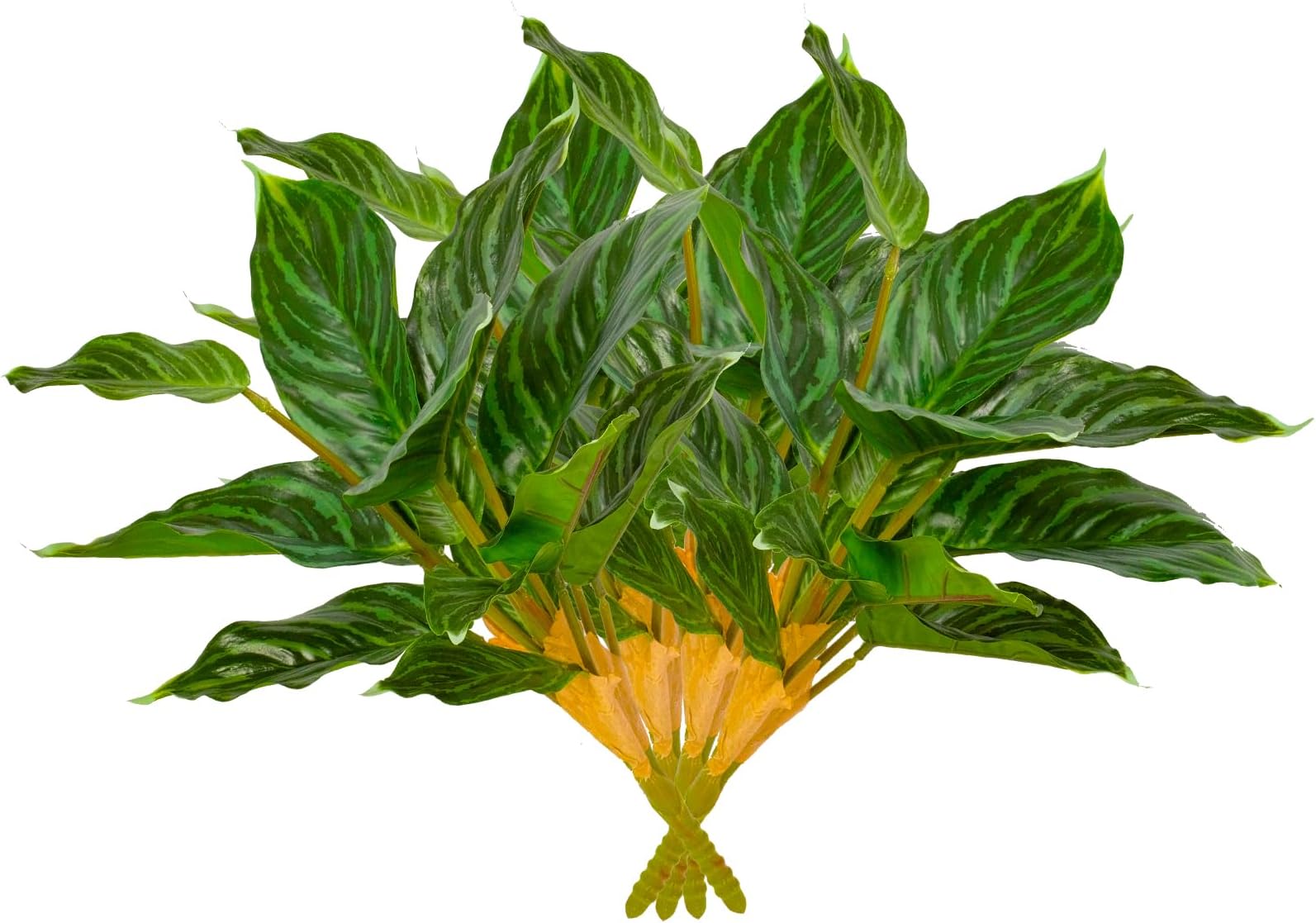 4 Pcs Artificial Hosta Plants for Outdoor – 16" UV Resistan Fake Green Plants, Faux Greenery for Outside Porch, Patio, Balcony, Garden Planter or Indoor Table Décor