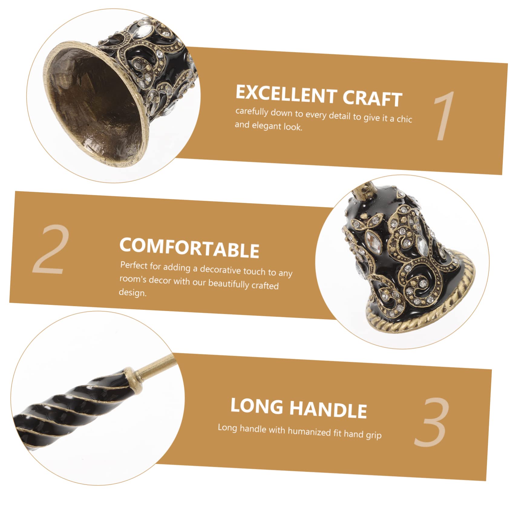 VICASKY Rhinestone Candle Snuffer Elegant Flower Design Candle Extinguisher Tool Long Handle for Easy Use and Minimal Smoke