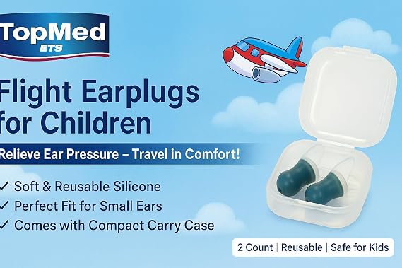 Flight Ear Plugs Pressure Relief Earplugs 1 Pair (Children)
