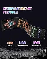 Vista 4 de Letrero LED programable de desplazamiento – Tablero de visualización a todo color con control de aplicación Bluetooth – Patrones personalizados