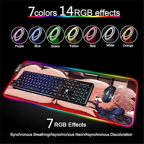 Miniatura 3 de Alfombrillas de ratón de anime para niña, alfombrilla de mouse sexy para escritorio extendido, almohadilla de Mause, accesorios para juegos,