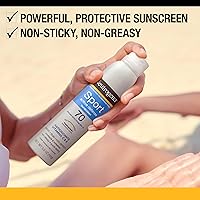 Vista 4 de Neutrogena Sport Active Defense SPF 70 - Protector solar en aerosol, aerosol protector solar resistente al sudor y al agua, con protección de amplio