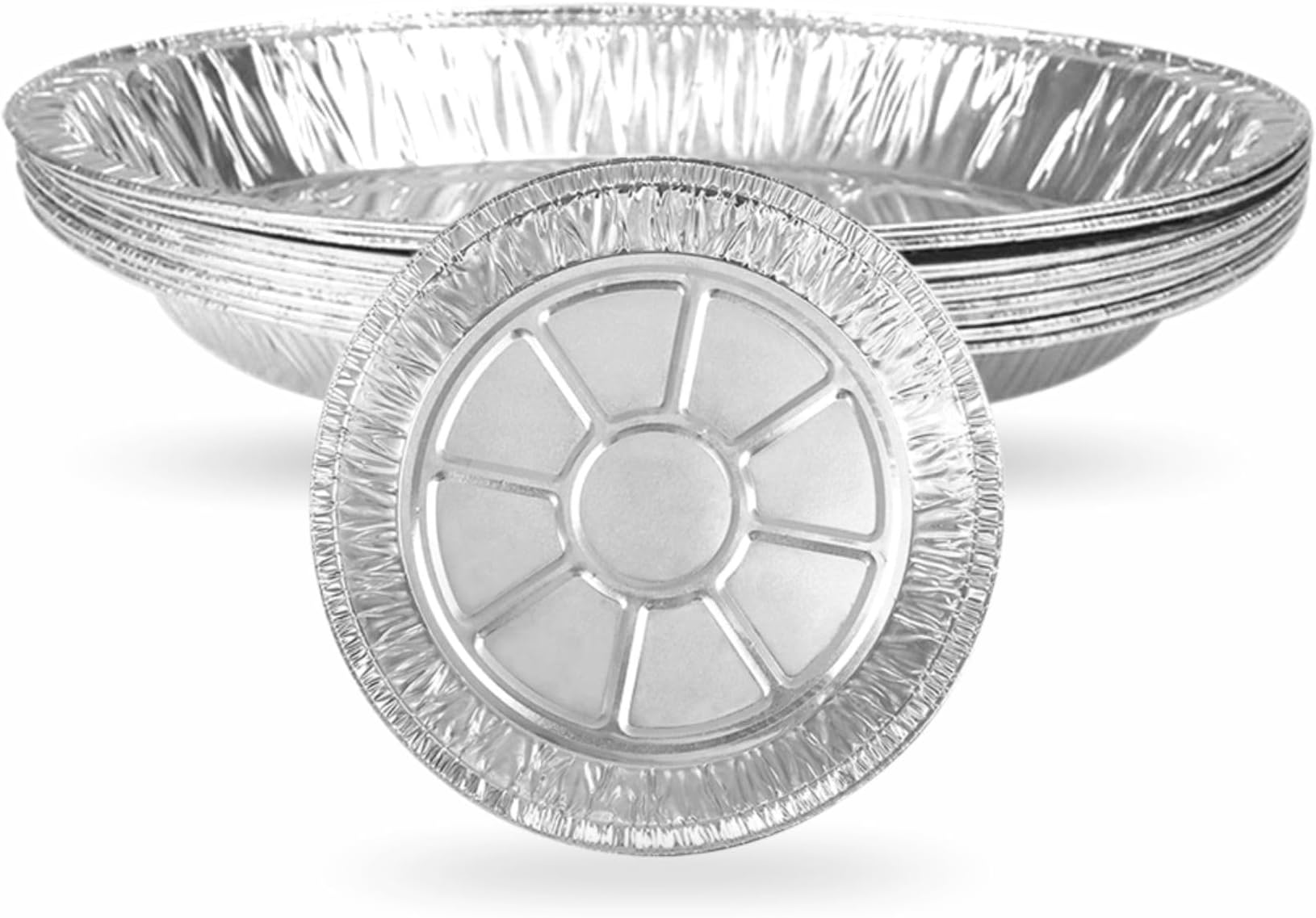 Foil Trays Round Foil Dishes Heavy Duty Pie Dishes Cake Tins Disposable Baking Plates Air Fryer Liners For Cooking Broiling Roasting Bakeware Supplies Kitchen Essentials 159mm X 19mm (Pack Of 16)