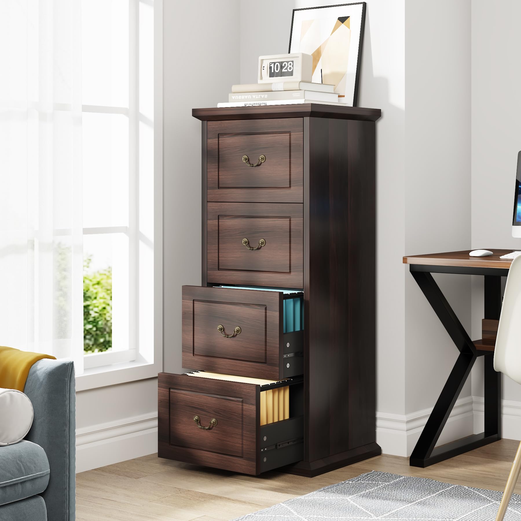 Veritcle File Box Wood 4 Drawer Vertical File Cabinets Lark Manor 4 Drawer Vertical
