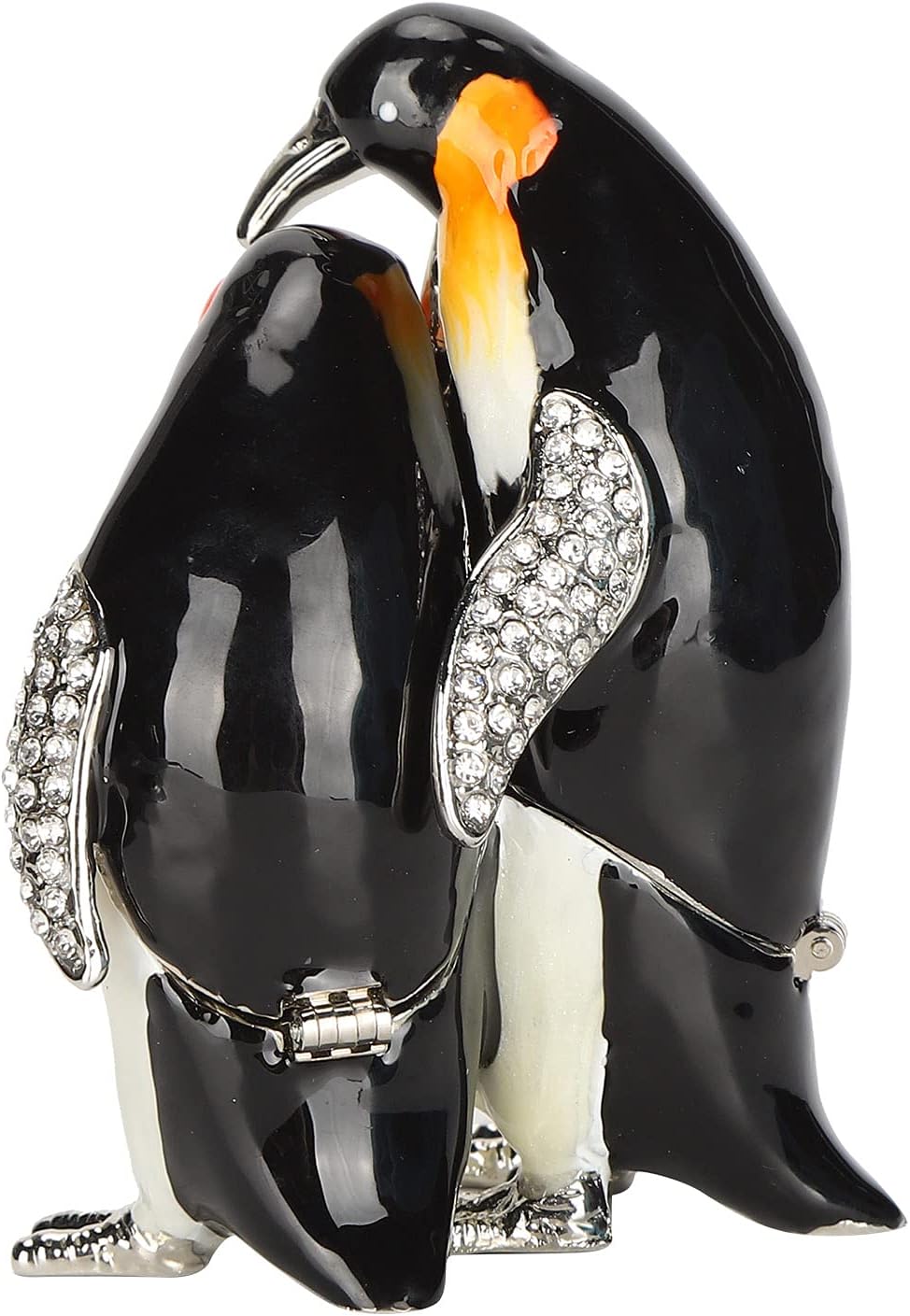 Pssopp Penguin Couple Ornament Jewellery Box Organizer Desktop Crafts Collection Decor