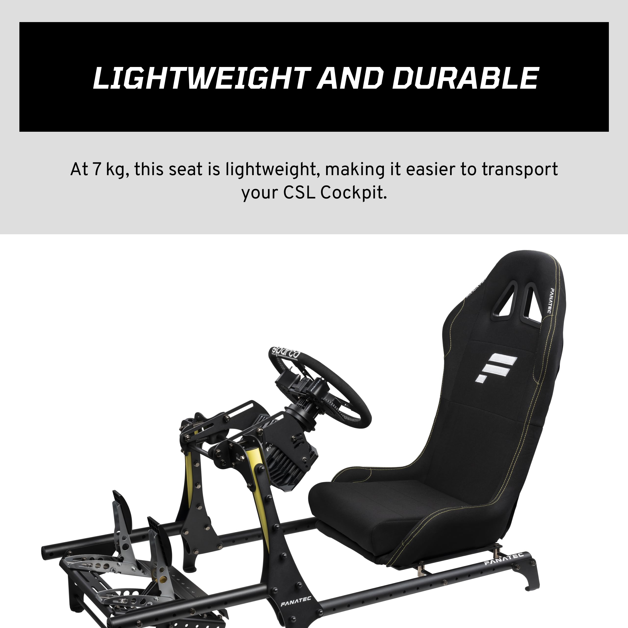 FANATEC Sim Racing CSL Cockpit Seat – Lightweight and Durable