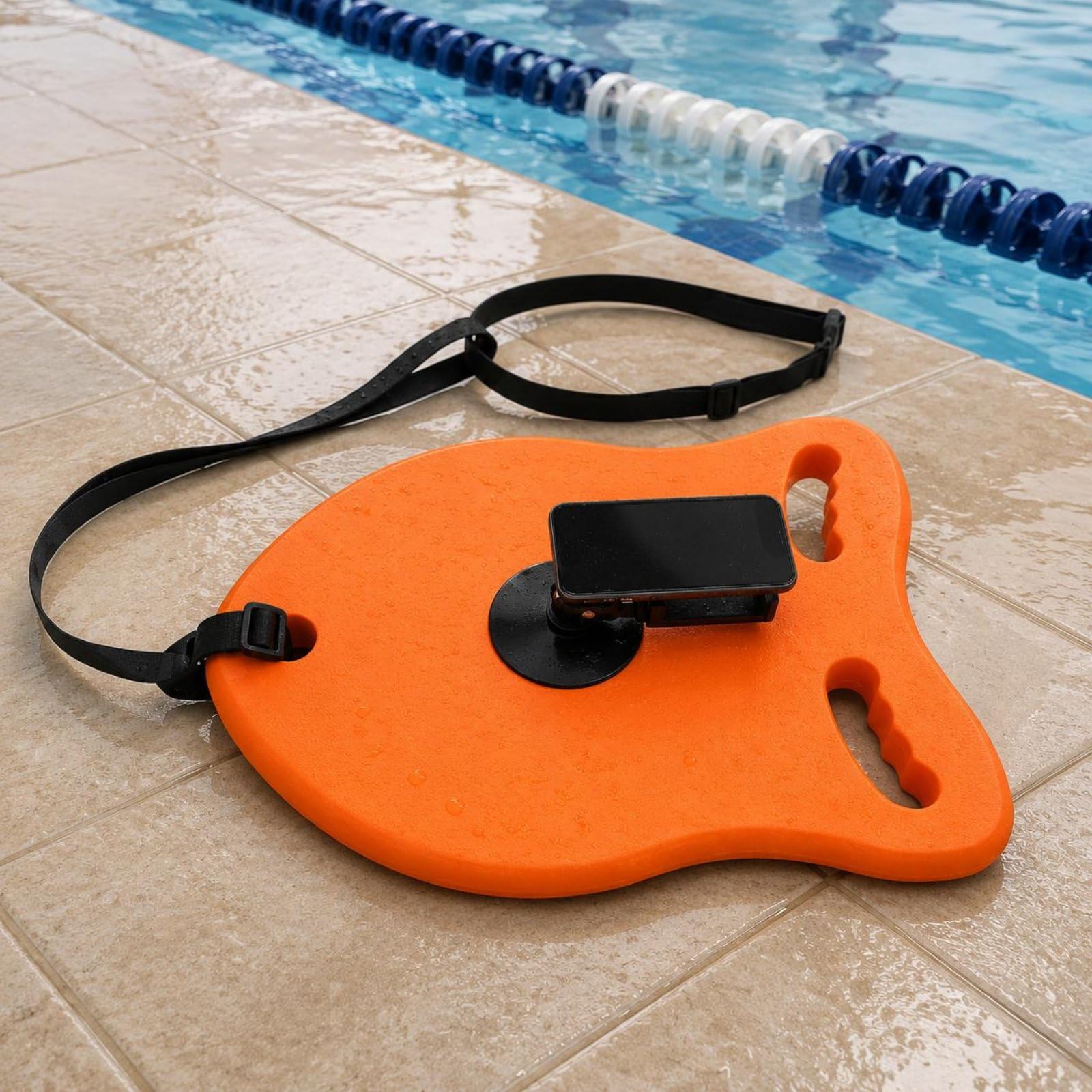 Piattaforma EVA Galleggiante Resistente Aiuto Al Galleggiamento Leggero Attrezzatura Sportiva per Piscina, Esterno, Arancione Con Supporto Per Telefono, Fotocamera E Custodia Impermeabile