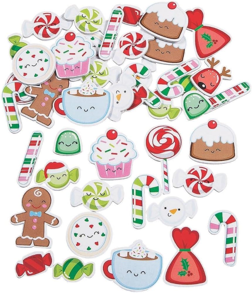 Christmas Candy Foam Shapes (72Pc) - Crafts for Kids and Fun Home Activities