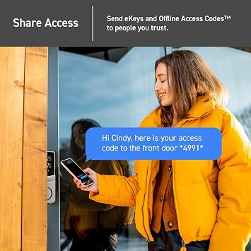 Lockly Secure Plus Bluetooth Smart Deadbolt Lock, Left Fingerprint Edition | Keyless Entry Door Lock with PIN Genie Keypad, 3D Biometric Fingerprint Sensor, Auto Lock - Satin Nickel