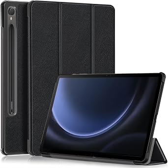 Gylint Case for Samsung Galaxy Tab S10 Lite / S10 FE / S9 FE 10.9-Inch, Folding Folio Ultra-Thin PU Leather Stand Case Cover,Support S Pen Charging, Auto Wake/Sleep Black