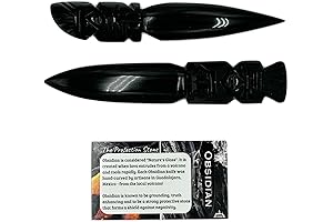 Dragon'sBreath Obsidian Steel Grey Dagger Letter Opener, Set of 2