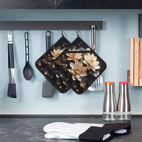 Miniatura 7 de Soportes para ollas de cocina, accesorios de horno resistentes al calor, almohadillas calientes para cocinar hornear (8 x 8 pulgadas) Bohemian