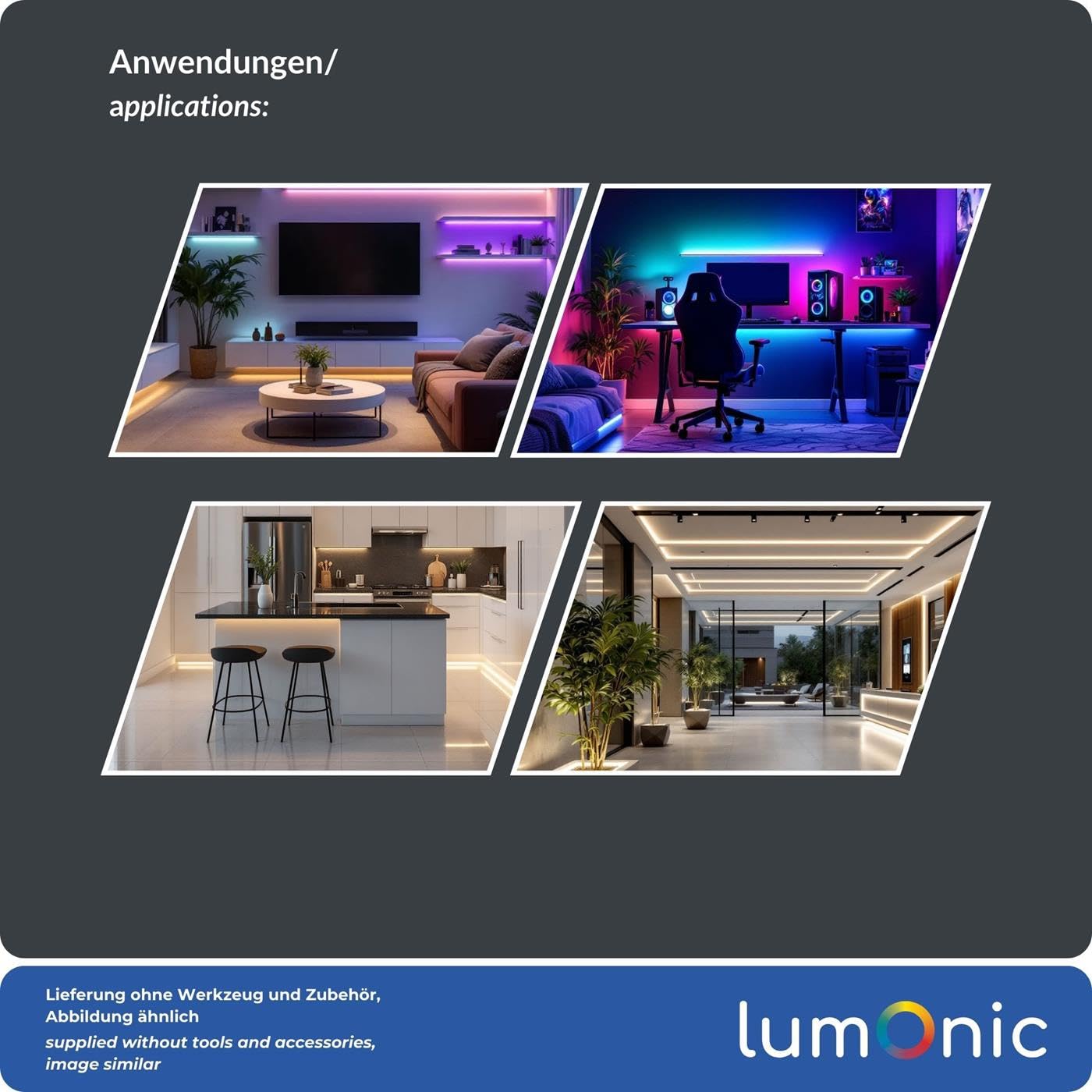 Lumonic I Transformateur LED BLV-200-12 I 12V 200W I Input 220-230VAC I sans Scintillement I Protection Contre Les surcharges I Bloc d'alimentation LED I pour l'éclairage LED