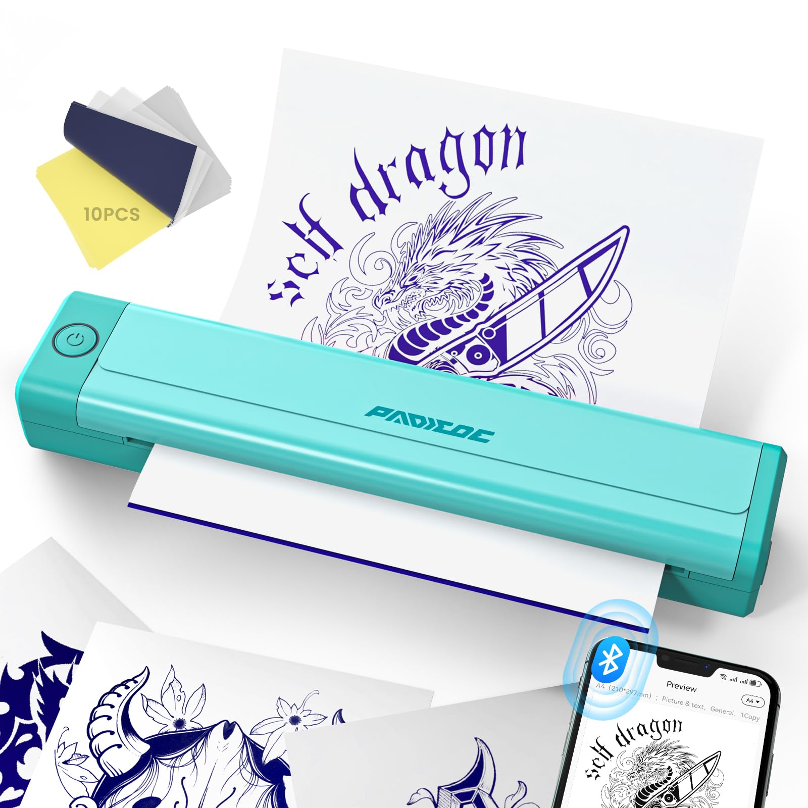 Amazon.co.jp: Padieoe タトゥーステンシルプリンター 2000mAh