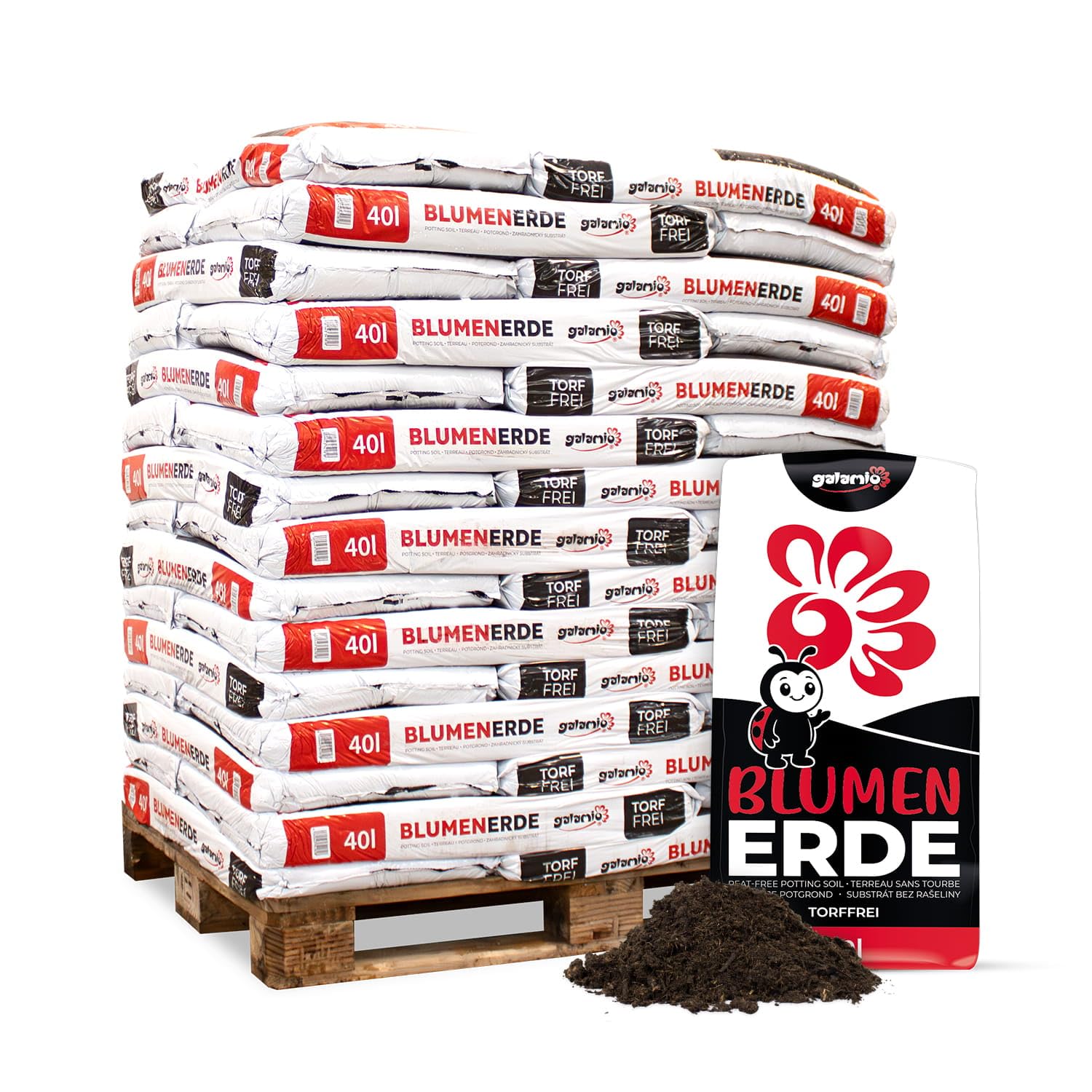 GALAMIO Blumenerde 1.800 L (45 x 40 L) 1 Palette
