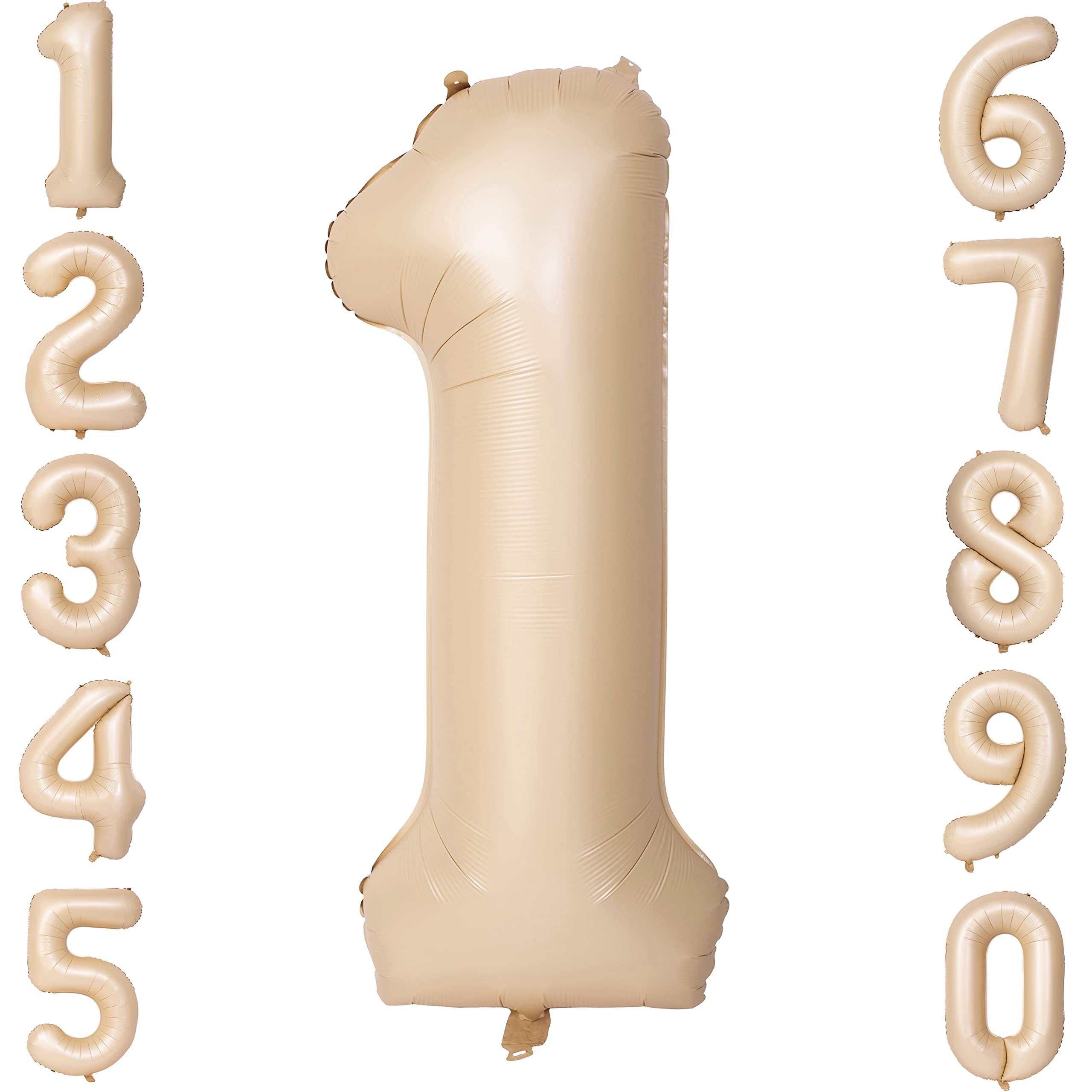 Red 0 balloon 40 Inch Giant Helium Foil Number 0 to 9 Red Balloon Birthday Wedding Party Digital Decorations (Number 0) — view 580