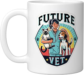 Future Vet Animal Lover Kids Future Veterinarian Ceramic Mug, White