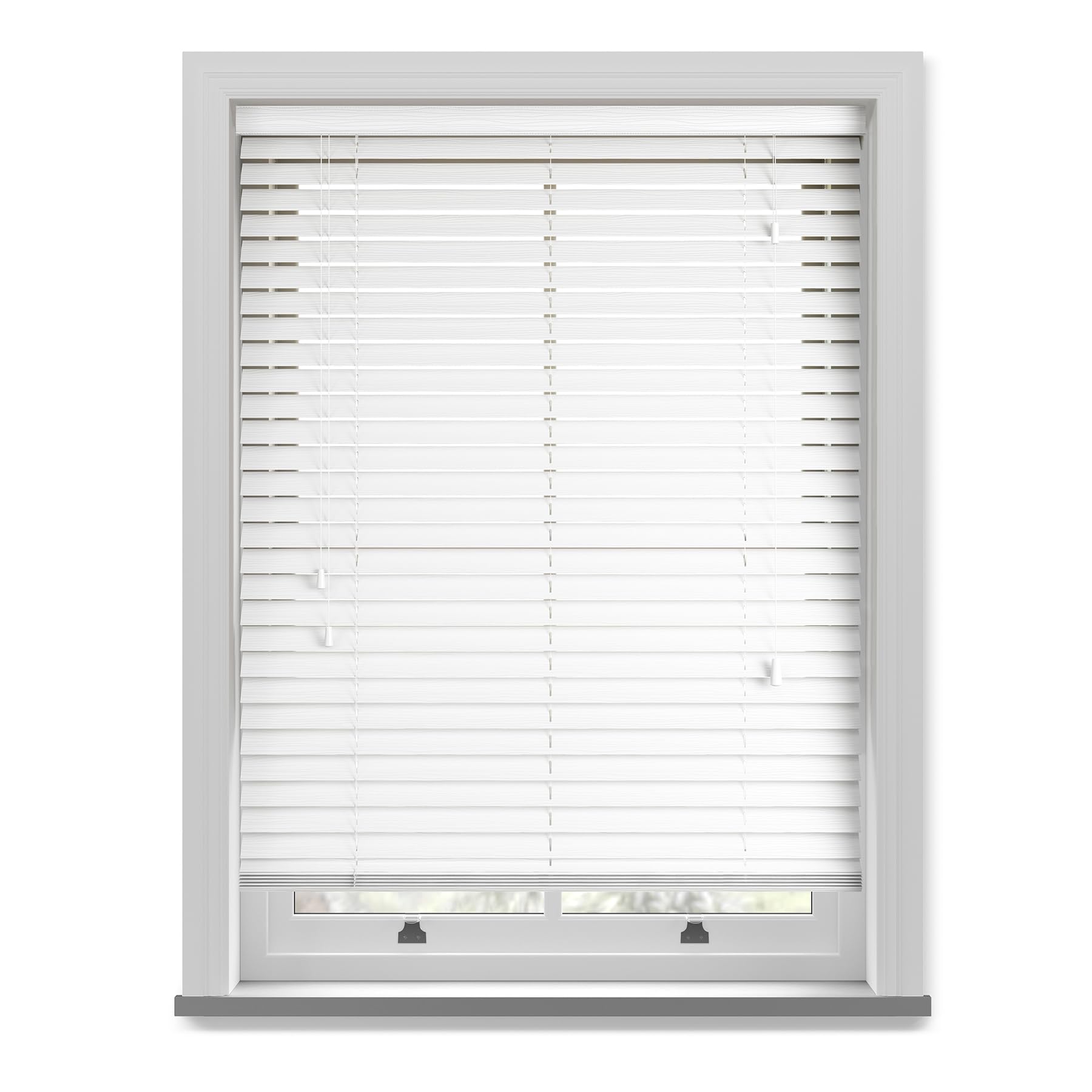 Custom Venetian Blinds with Strings - 50mm Slats - Smooth Faux Wood - Made To Measure (Serene, 35cm - 60cm (Width) x Up To 180cm (Drop))