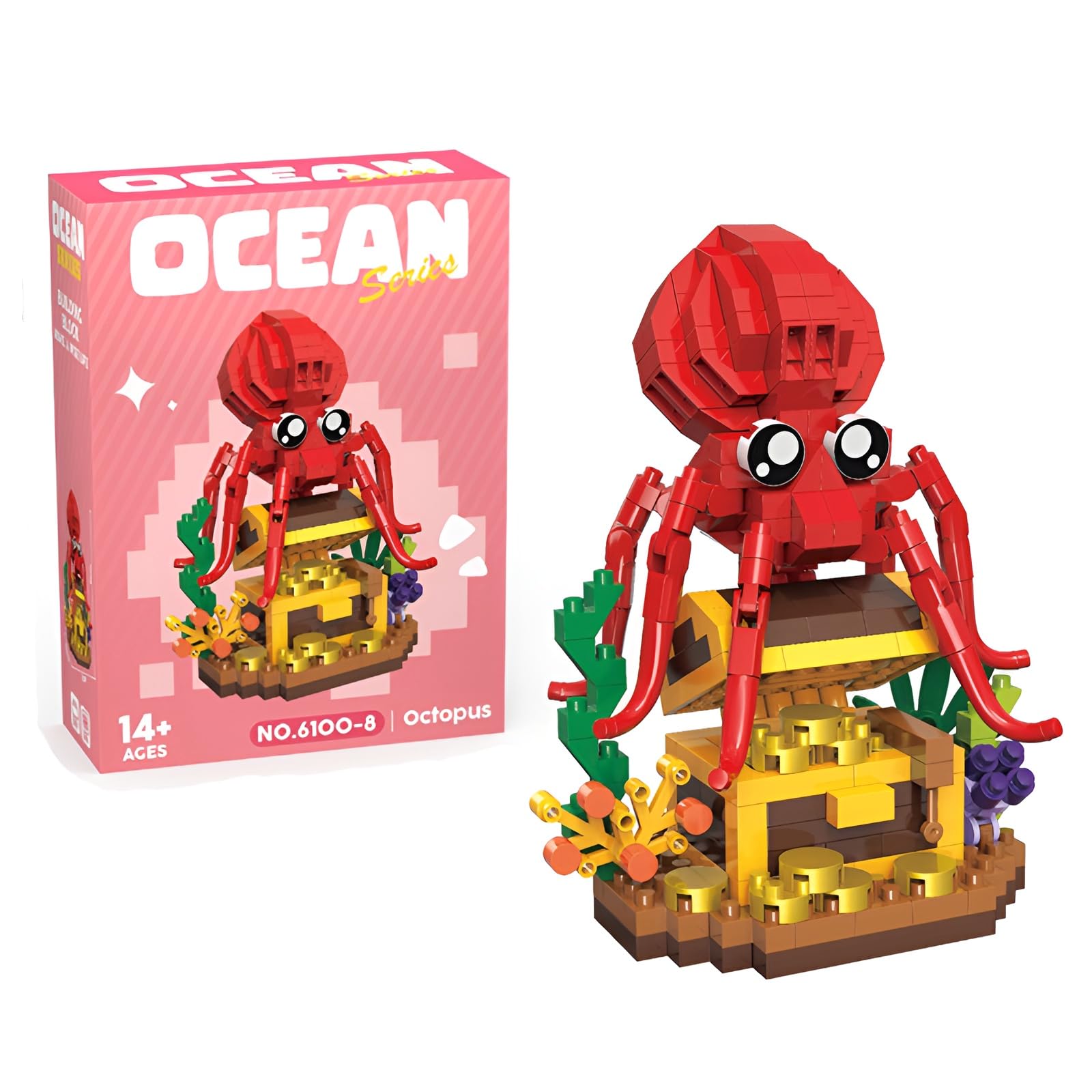 Octopus Mini Building Set, Ocean Animal Model Kit Home Decor Gifts