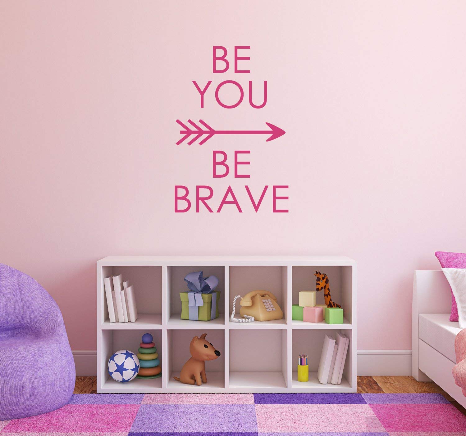 A Design World Vinyl decacls Be You Be Brave Arrow Quote Wall Decal Kid Room Wall Decor Wall Vinyl Decal Sticker