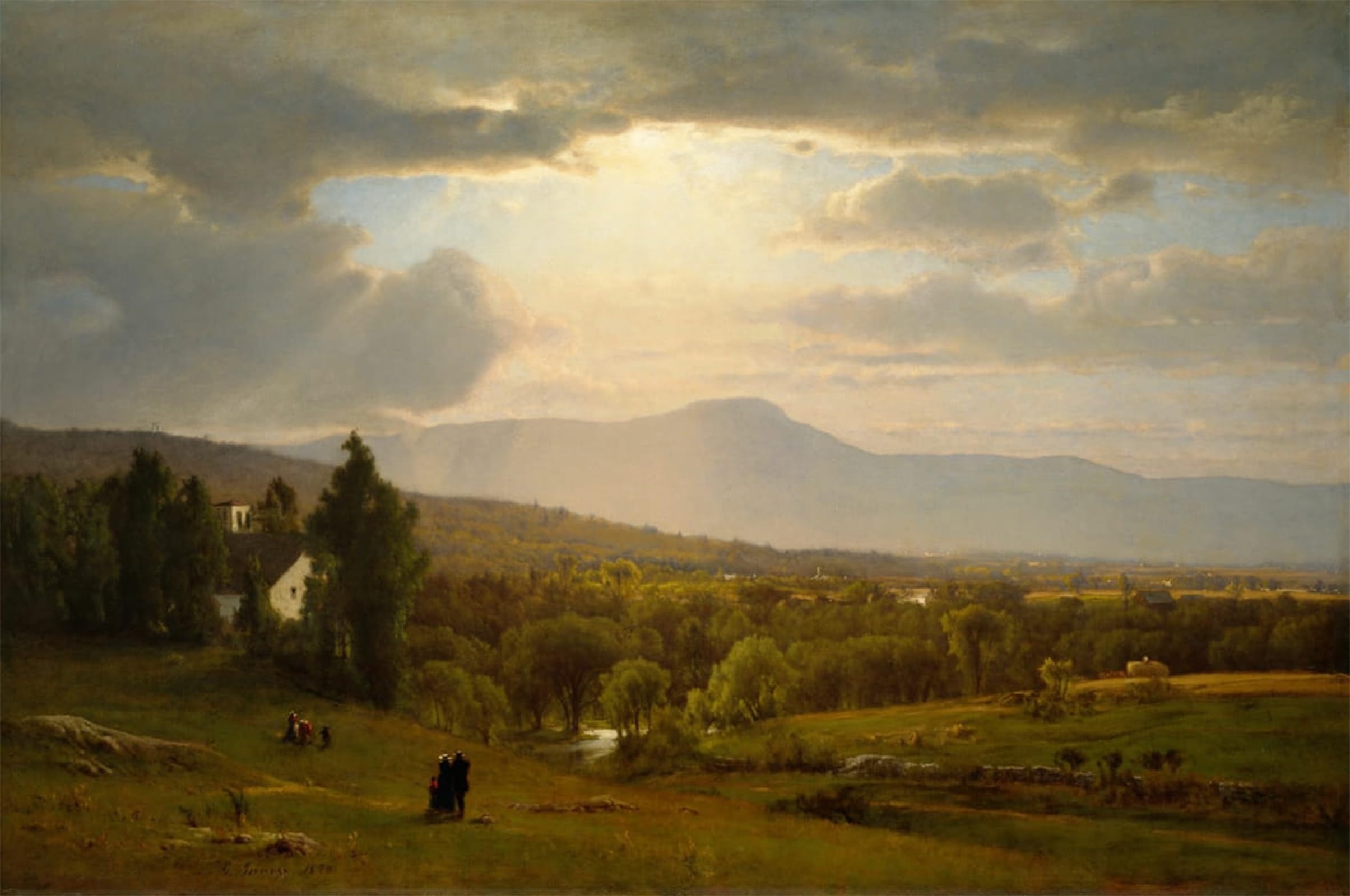 RZHRHJES Abstract Painting Poster Art Print Canvas Print Poster Catskill Mountains by George Inness Landscape Canvas Painting for Home Decor 60x90cm